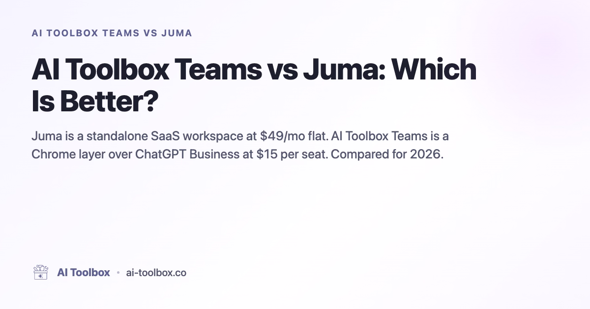 AI Toolbox Teams vs Juma: Which Is Better?