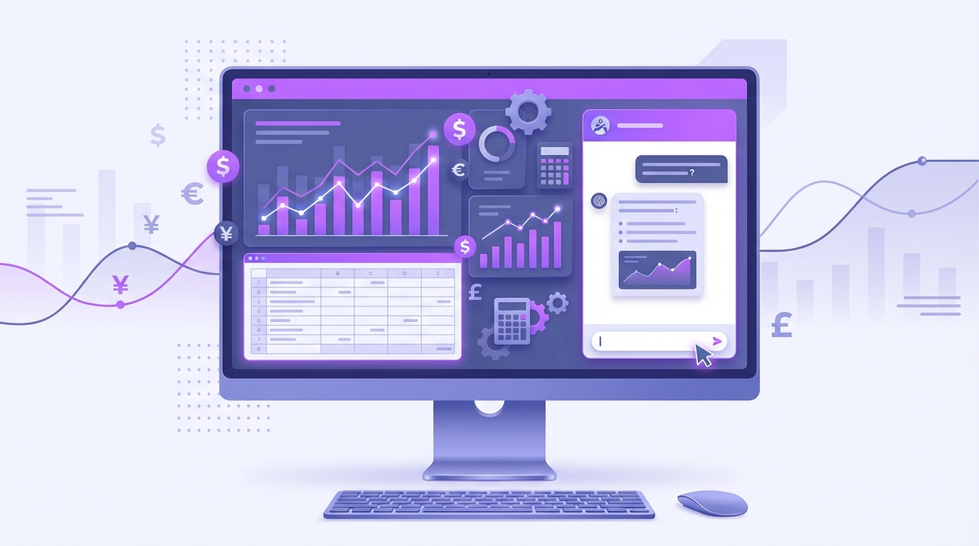 Finance professional using ChatGPT for financial analysis, modeling, and reporting in 2026