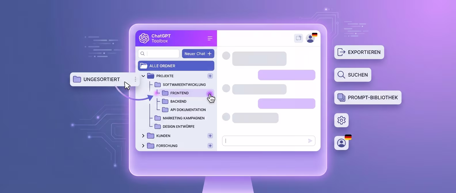 ChatGPT Ordner erstellen mit ChatGPT Toolbox