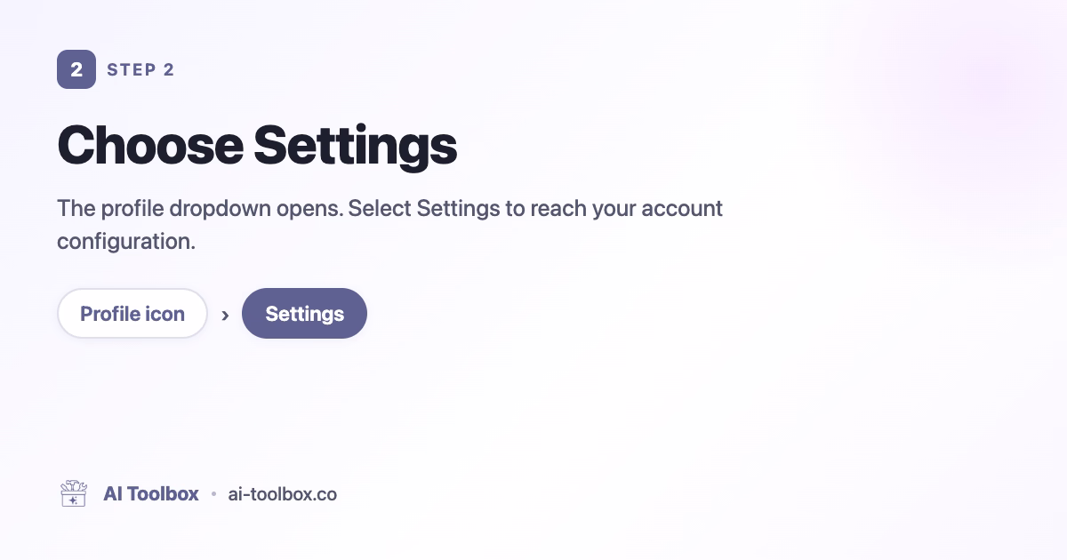 Step 2: choose Settings from the ChatGPT profile dropdown