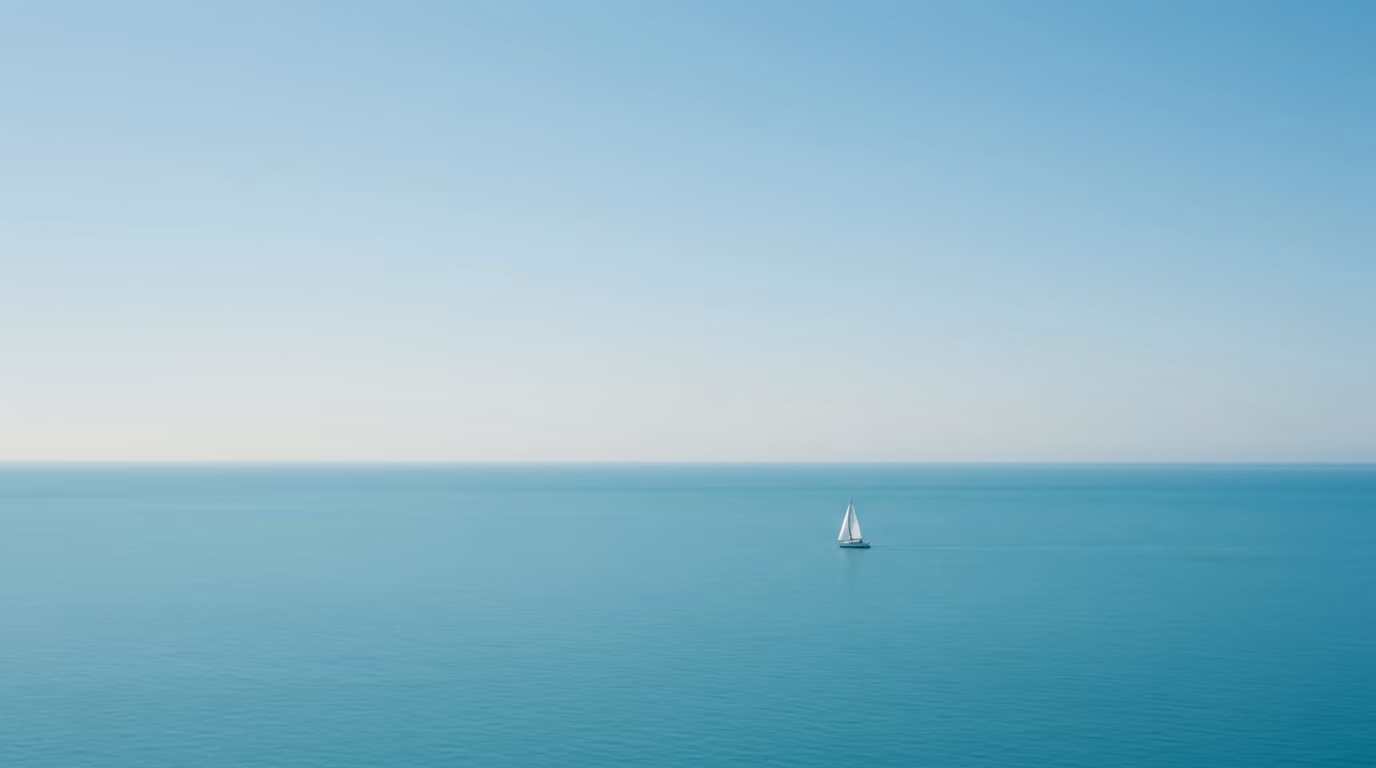 Close-up of the same Gemini-generated seascape downloaded WITH AI Toolbox installed: identical composition, identical pixel data everywhere except the corner where the sparkle watermark used to sit, which is now seamlessly the same ocean color as the surrounding water.