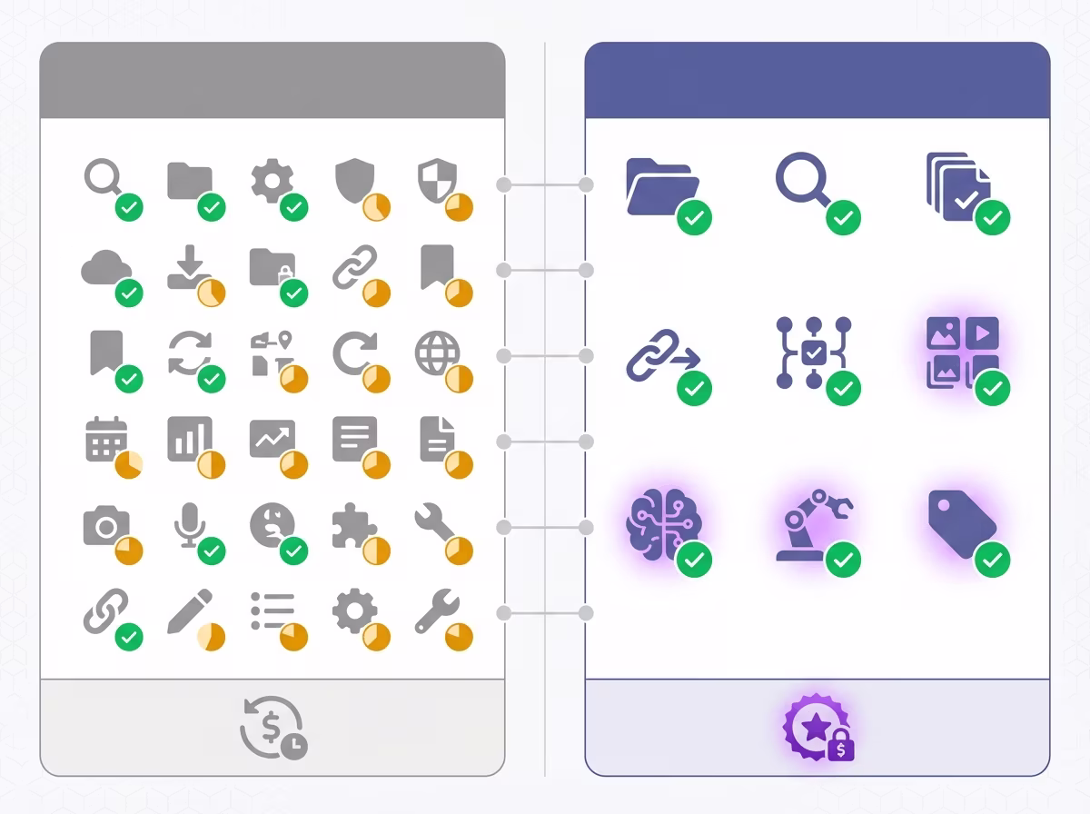 Side-by-side comparison of Superpower ChatGPT and ChatGPT Toolbox feature sets and interfaces
